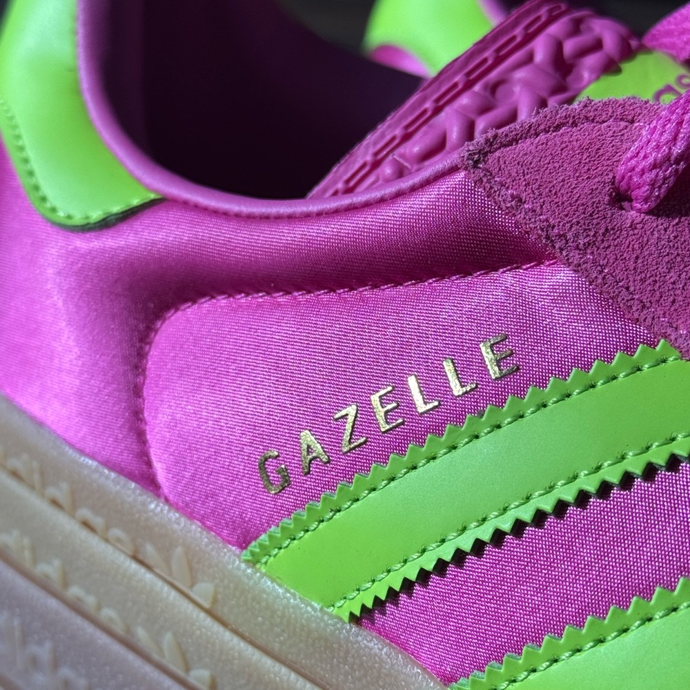 Adidas Gazelle Women's Sneakers in Pink and Lime - Picture 5 of 6